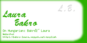 laura bakro business card